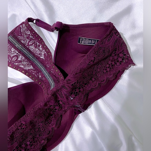 Victoria’s Secret Bombshell Add 2 Cups Push-up Bra Plum Cabernet Racerback 32D - Picture 2 of 4